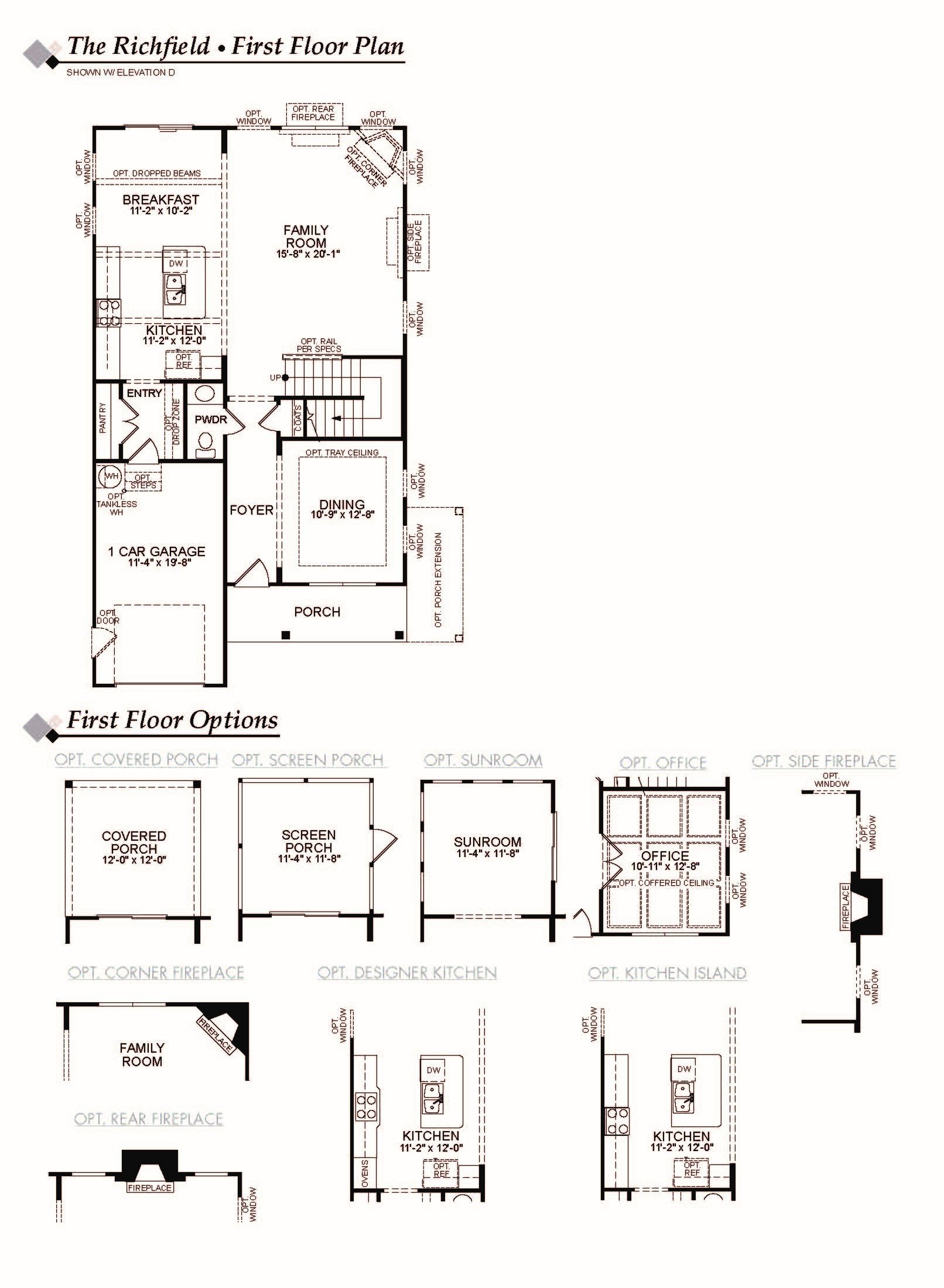 Richfield Floor Plan Harrington Eastwood Homes